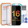 HXL Soft OLED Screen For iPhone 16 Pro, For iPhone 16 Pro