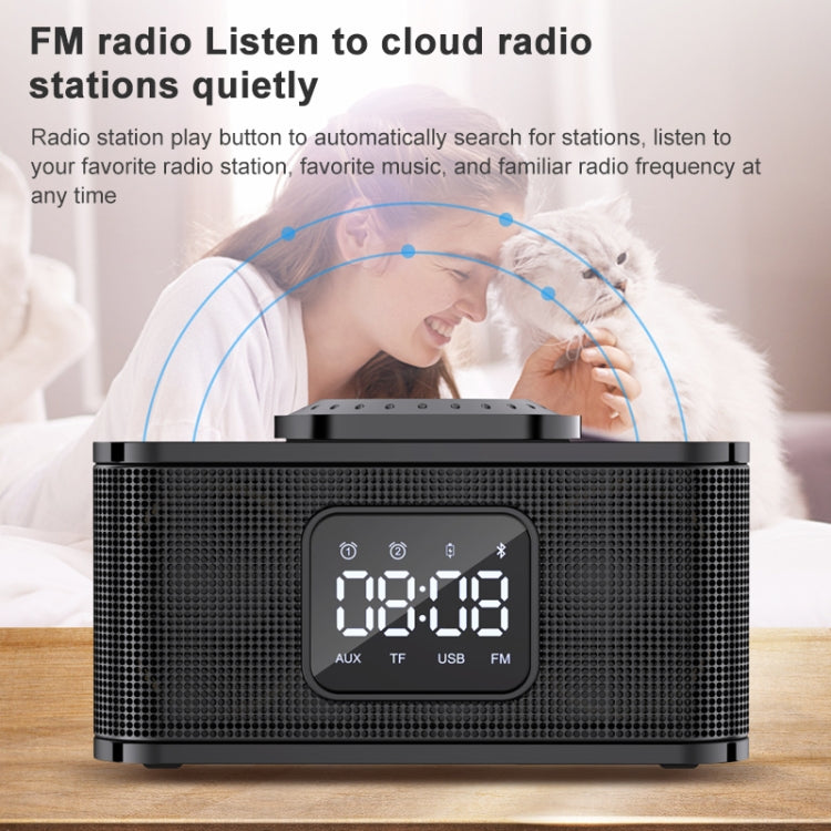 awei Y332 Wireless Charging Bluetooth 5.0 Speaker, Support Hands Free Voice Call