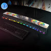 SOAIY SH39 Colorful Spectrum Lighting Effect + Mechanical Buttons + Clock Alarm + Battery Desktop Home Gaming Bluetooth Speaker, Deluxe Edition