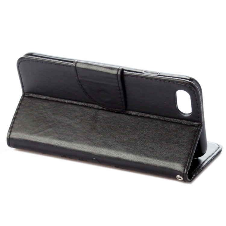For  iPhone 8 & 7  Pressed Flowers Horizontal Flip Leather Case with Holder & Card Slots & Wallet