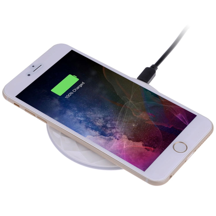 DC5V Input Diamond Qi Standard Fast Charging Wireless Charger, Cable Length: 1m, DC5V, DC5V Black