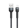 REMAX RC-124i 1m 2.4A USB to 8 Pin Aluminum Alloy Braid Fast Charging Data Cable for iPhone, iPad, 8 Pin