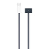 USB-C / Type-C to Magsafe 3 Braided Fast Charging Data Cable, Length: 2m, Blue, White