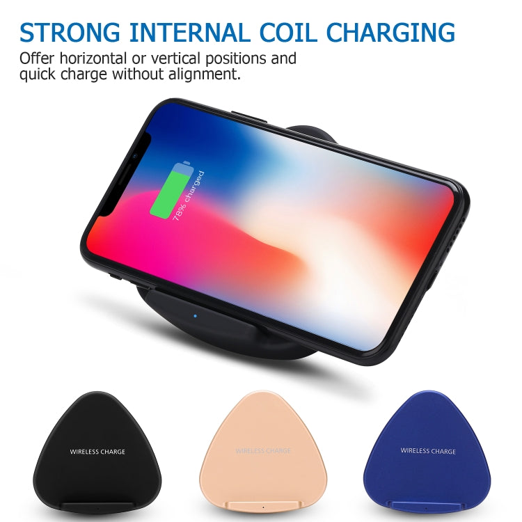 QK11 10W ABS + PC Fast Charging Qi Wireless Charger Pad, QK11 Blue, QK11 Black, QK11 Gold