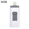 easyflash RQW-01B 3 in 1 USB 2.0 & 8 Pin & Micro USB 64GB Flash Drive, RQW-01B Silver
