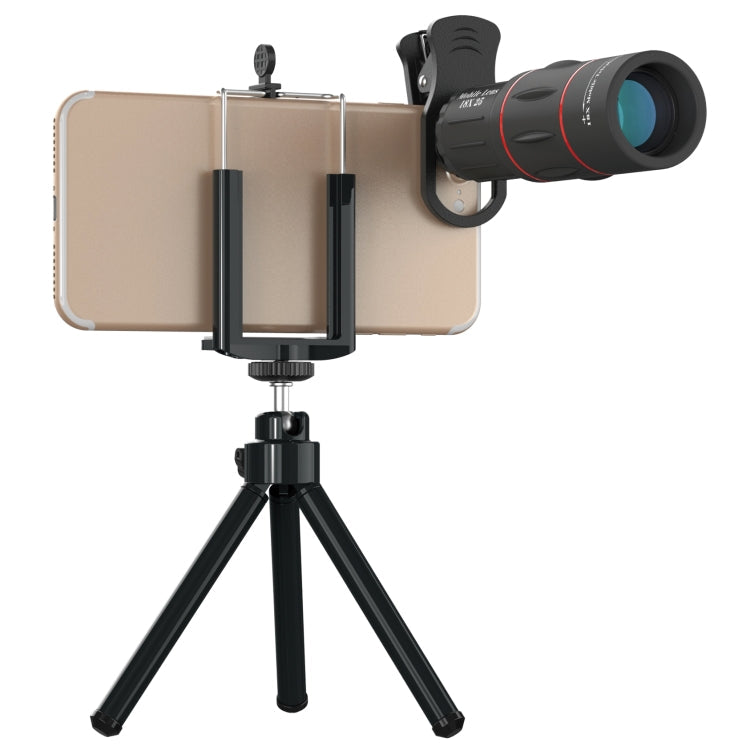 3 in 1 Universal 18X Telephoto Lens + Tripod Mount + Mobile Phone Clip