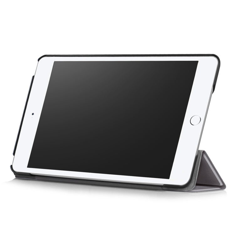 Custer Texture Horizontal Flip Leather Case for  iPad Mini 2019 & Mini 4, with Three-folding Holder & Sleep / Wake-up Function, For iPad Mini 2019 & Mini 4