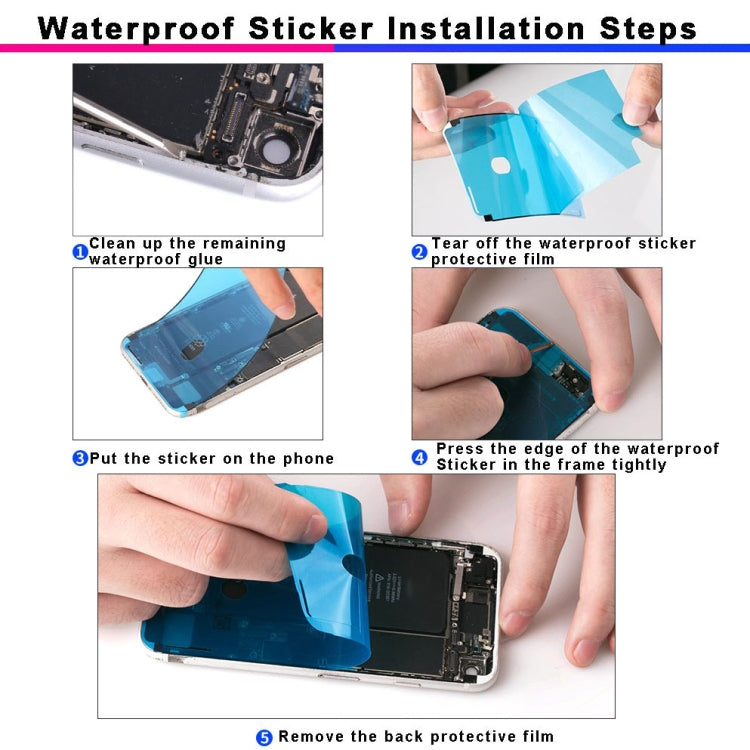 100 PCS LCD Frame Bezel Waterproof Adhesive Stickers for iPhone X, 100 PCS for iPhone X