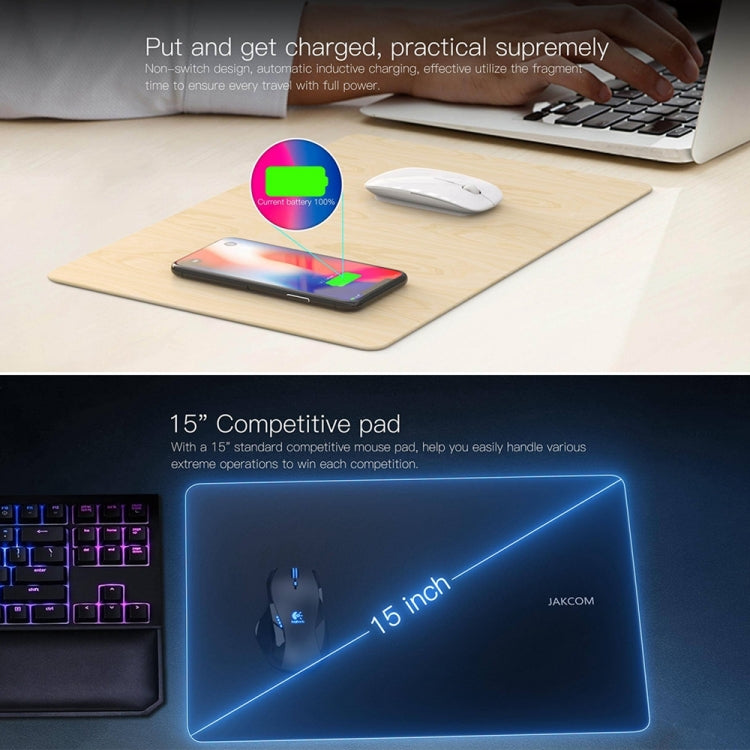 JAKCOM MC2 Wireless Fast Charging Mouse Pad, Support Qi Standard Mobile Phone Charging(Black)
