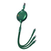 WK WDC-124 3A 3 In 1 8 Pin + Type-C / USB-C + Micro USB Bona Series Telescopic Charging Data Cable, Length: 1.5m