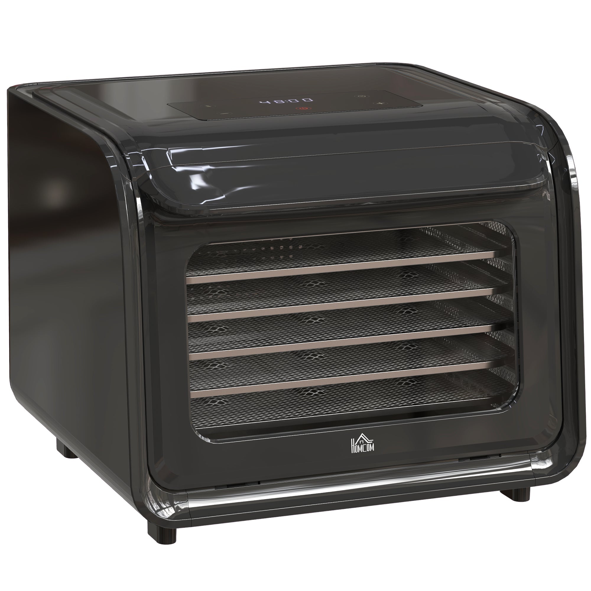 HOMCOM Food Dehydrator with 6 Stainless Steel Tray, for Fruit, Meat