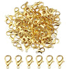100 PCS 12mm DIY Jewelry Accessories High-quality Alloy Lobster Claw, 100 PCS