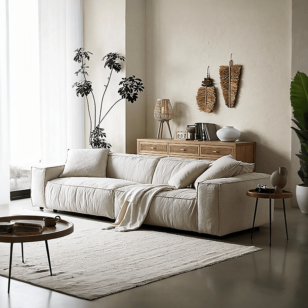 Jerome Three Seater Sofa, Modular Sofa, Cotton Linen