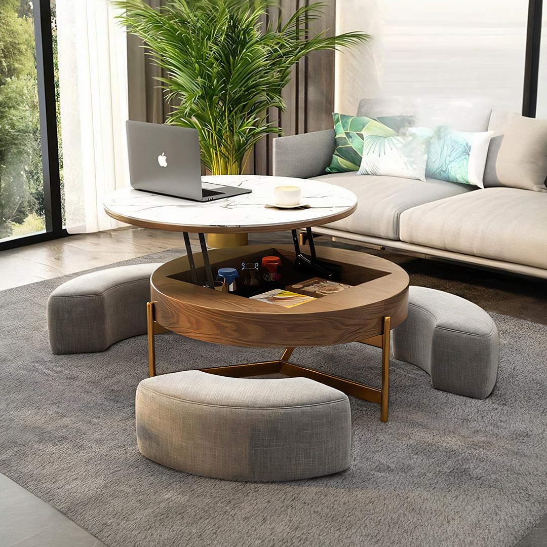 Josiah Round Lift-Top Coffee Table