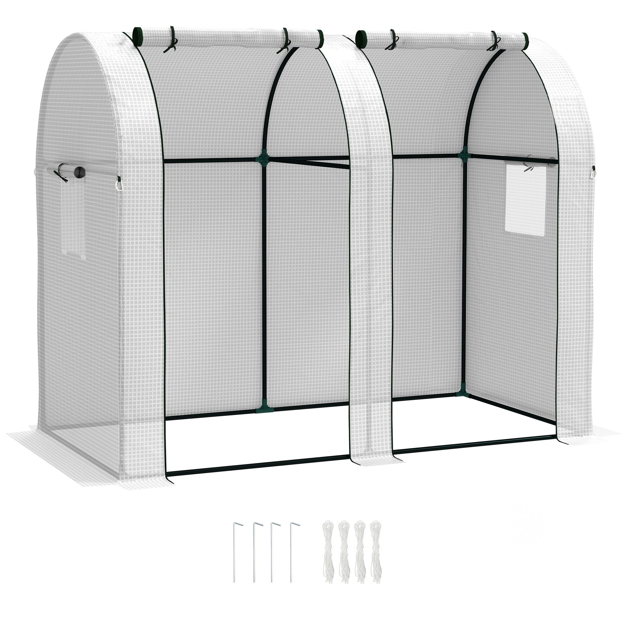 Outsunny Tomato Greenhouse with 2 Roll-up Doors, 185 x 94 x 150cm