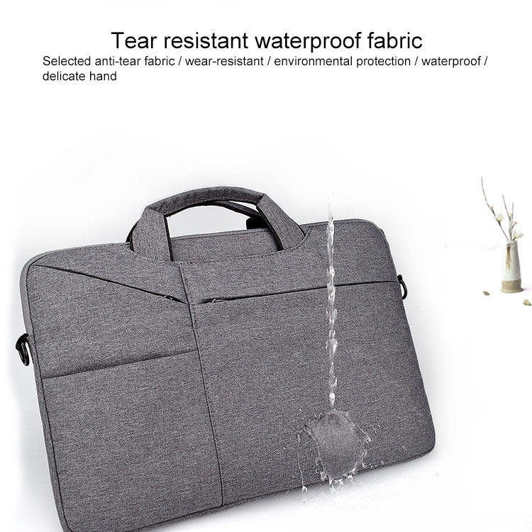 ST02S Waterproof Tear Resistance Hidden Portable Strap One-shoulder Handbag for 14.1 inch Laptops, with Suitcase Belt, ST02S 14.1 inch Pink, ST02S 14.1 inch Light Grey, ST02S 14.1 inch Navy Blue, ST02S 14.1 inch Black, ST02S 14.1 inch Dark Gray