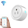 10A Round Shape WiFi Mini Plug APP Remote Control Timing Smart Socket Works with Alexa & Google Home, AC 100-240V, US Plug, 10A US Plug(Round Shape)