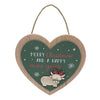 Xmas Highland Cow Heart Plaque Year