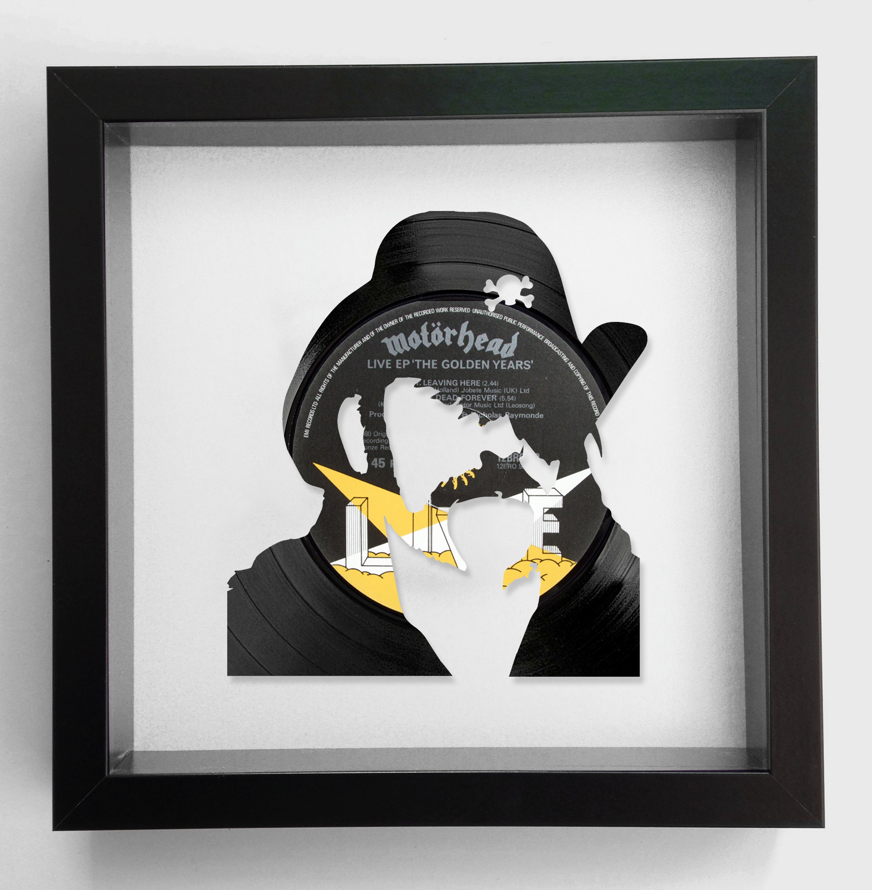 Lemmy from Motorhead - No Remorse - Vinyl Silhouette Record Art 1984
