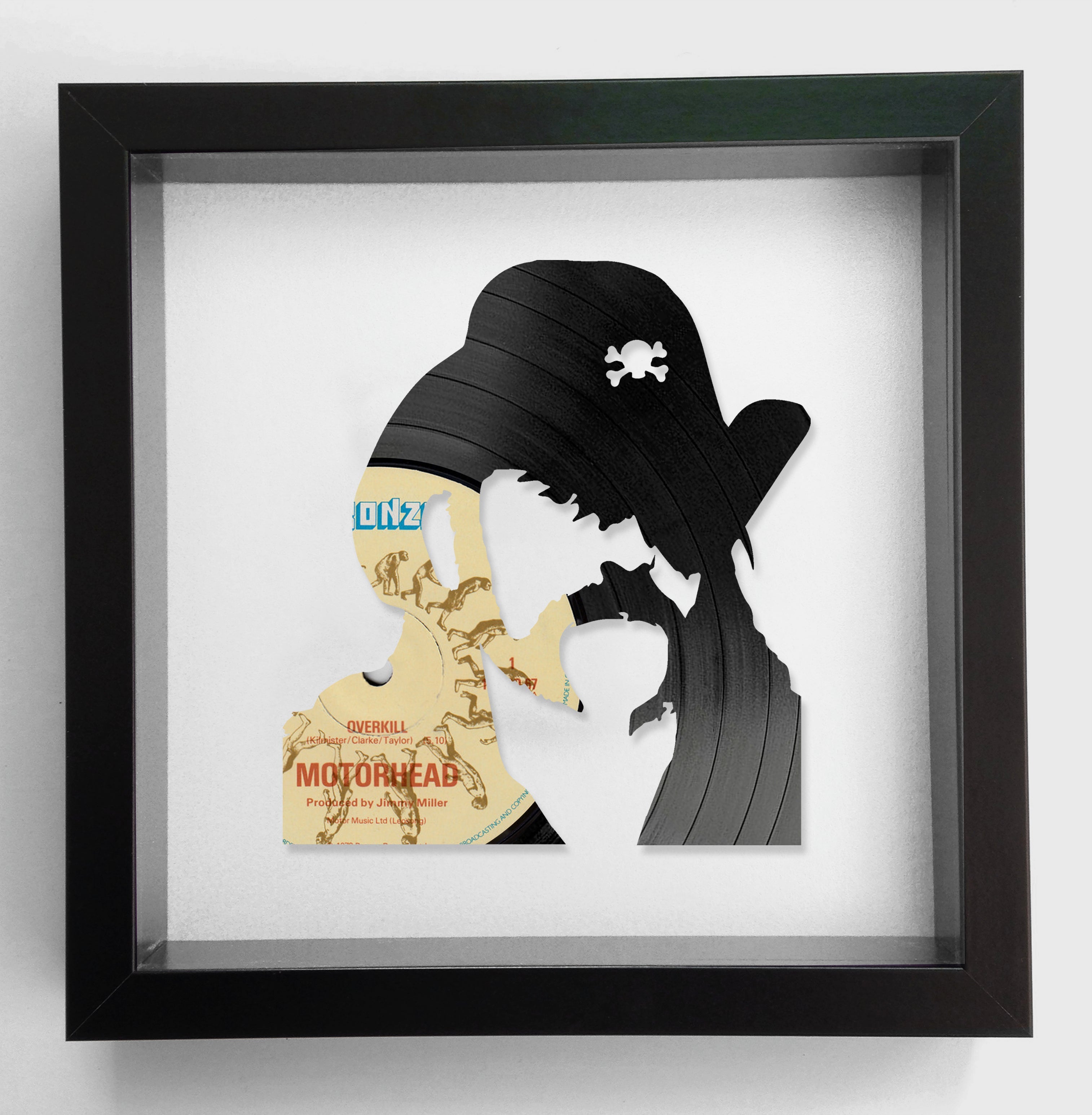 Lemmy from Motorhead - No Remorse - Vinyl Silhouette Record Art 1984