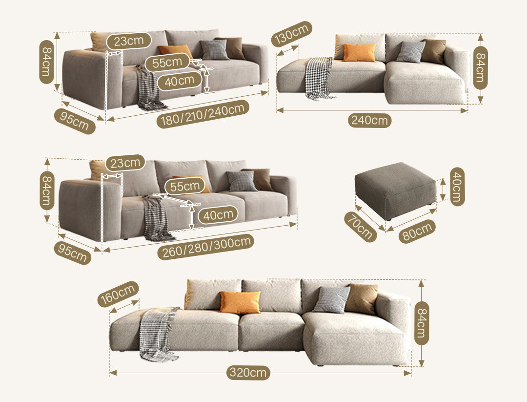 Lionel Two Seater Sofa, Linen