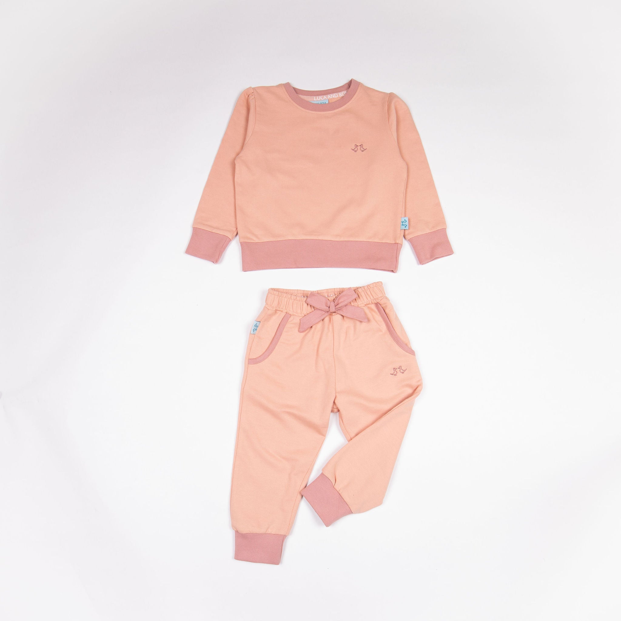 Girls Pink Jersey Lounge Set