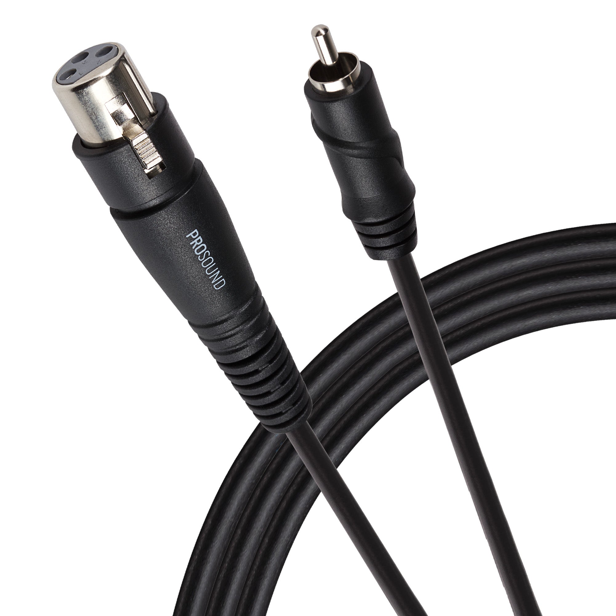ProSound XLR Female Connector to RCA Phono Cable - Black, 0.23m