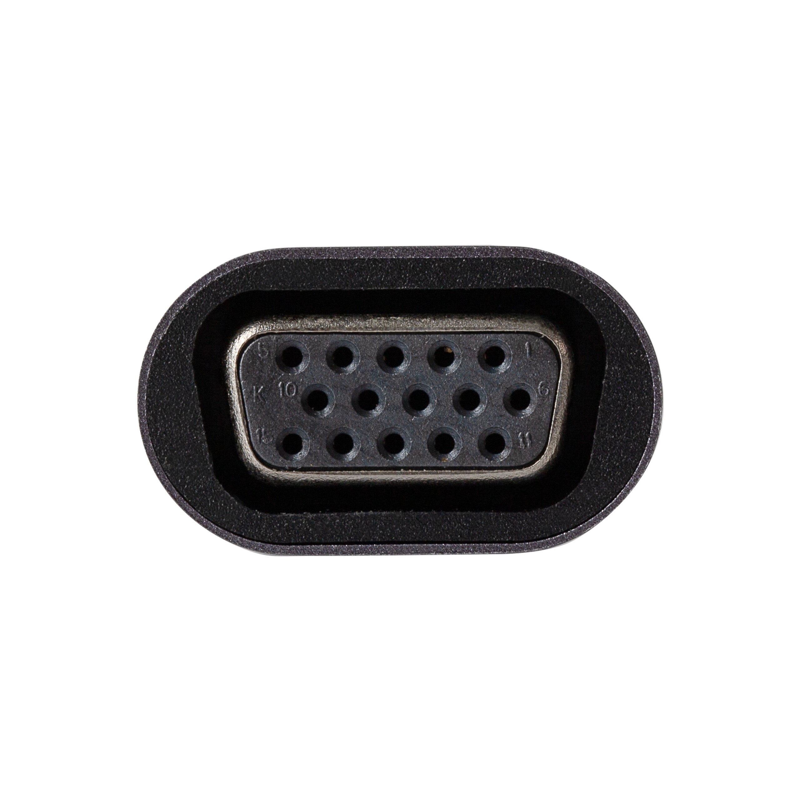 Maplin USB-C to VGA Female Connector Full HD @60Hz Adapter - Silver, 16cm