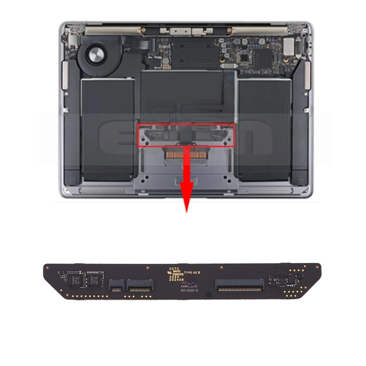 TouchPad Keyboard Connector Board For Macbook Air 13 inch Retina A2179 2020 EMC3302 821-02005-01 EMC3302 821-02005-01, For Macbook Air 13 Retina A2179