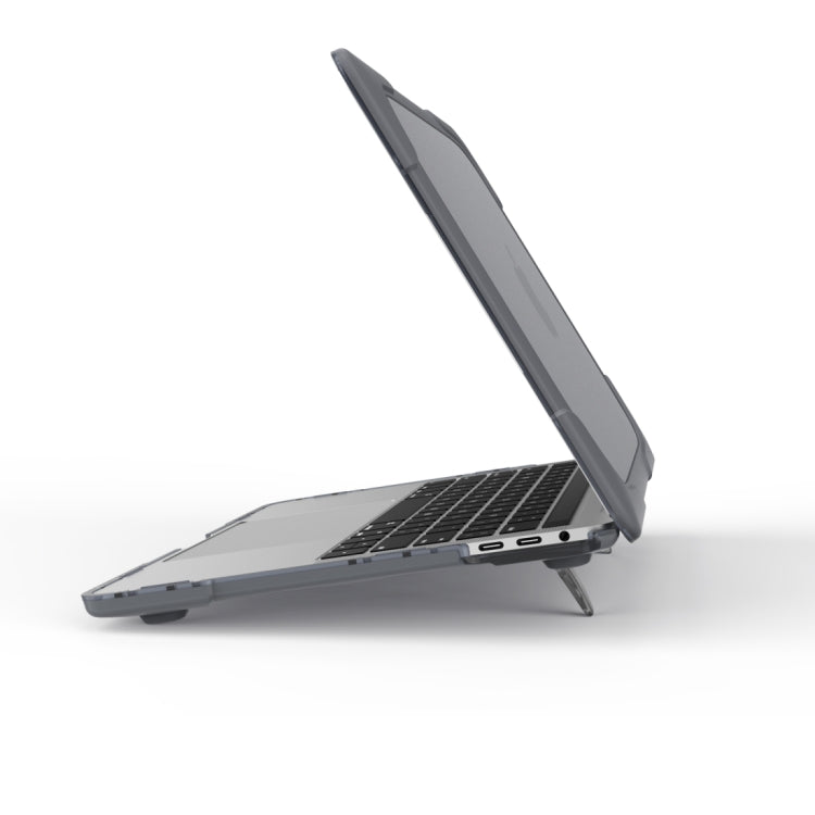 For Macbook Pro 13.3 inch (A1708) & with Touchbar (A1706) Laptop TPU + PC Folding Shockproof Protective Case with Holder, For Macbook Pro 13.3 inch with Touch Bar