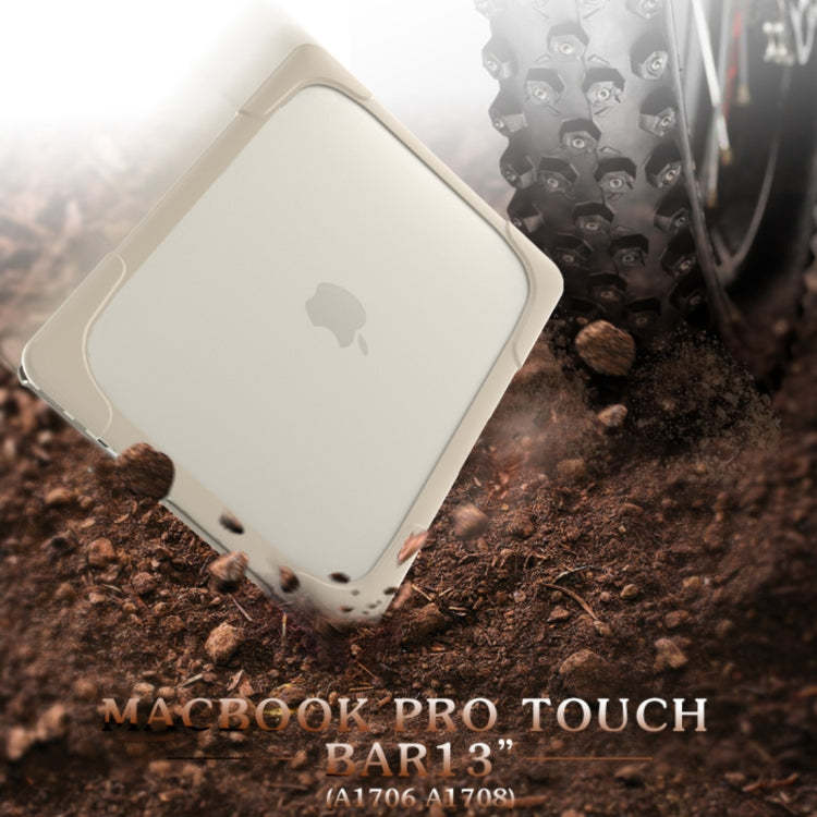 For Macbook Pro 13.3 inch (A1708) & with Touchbar (A1706) Laptop TPU + PC Folding Shockproof Protective Case with Holder, For Macbook Pro 13.3 inch with Touch Bar