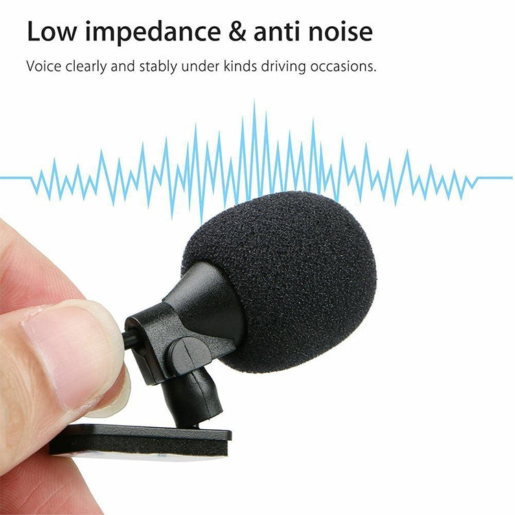 ZJ015MR Mono 3.5mm Angle Head Plug Car Navigation DVD External Paste Microphone, Length: 3m, Mono 3.5mm Angle Head