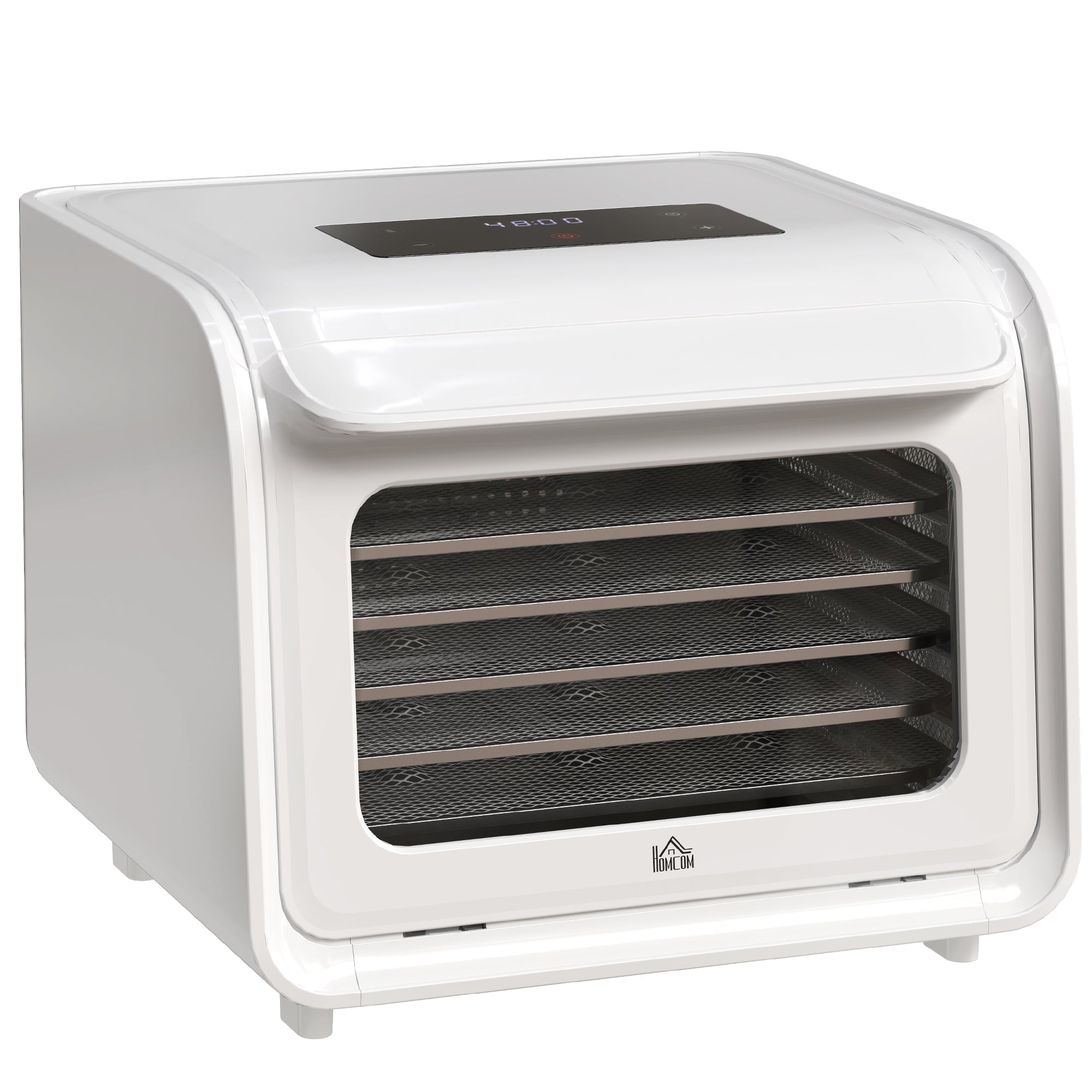 HOMCOM Food Dehydrator with 6 Stainless Steel Tray, for Fruit, Meat