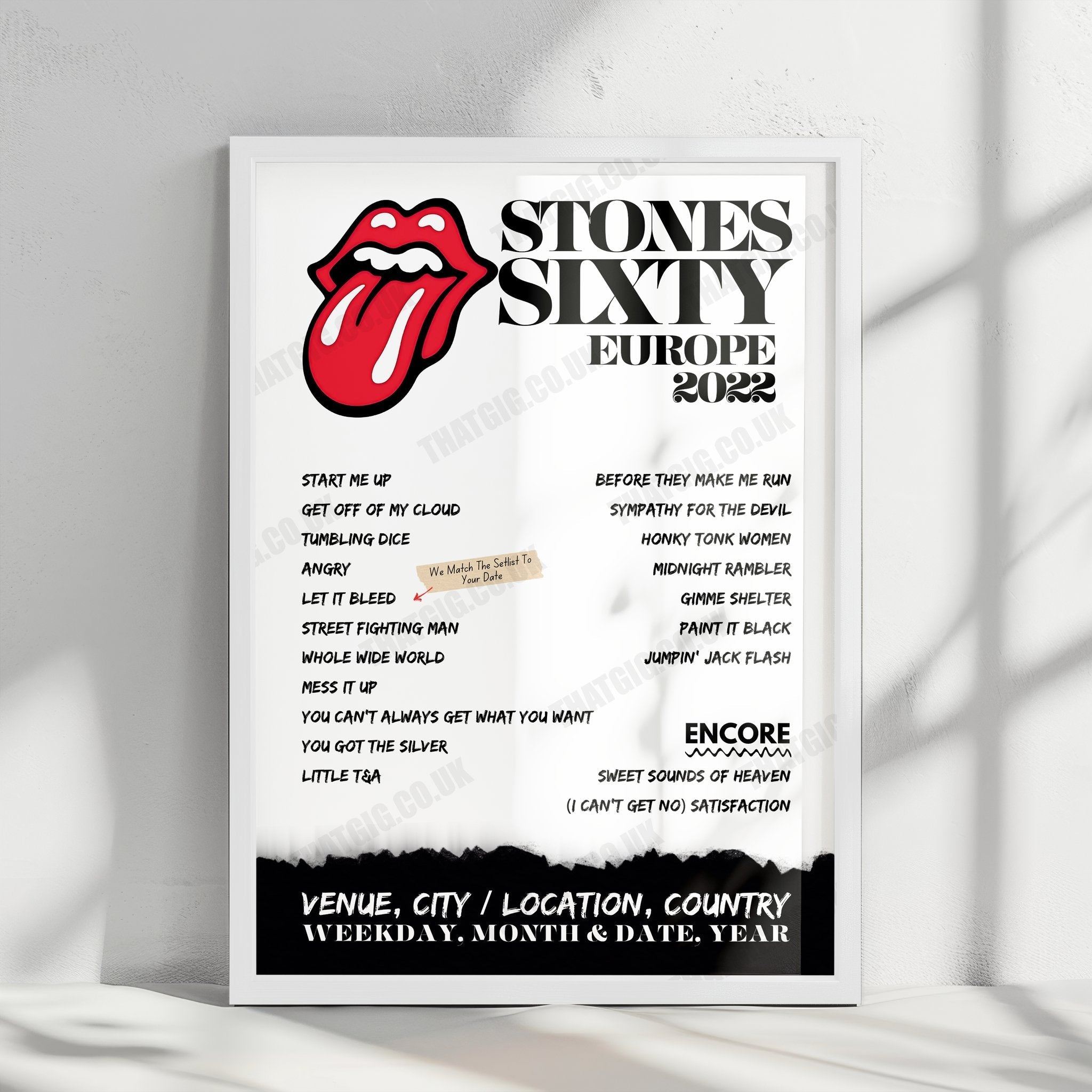 The Rolling Stones Poster - Friends Arena, Solna, Stockholm, Sweden - July 31st, 2022