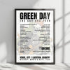 Green Day Setlist Poster - Hersheypark Stadium, Hershey - September 2nd, 2024