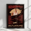 Justin Timberlake Setlist Poster - Golden 1 Center, Sacramento, CA, USA - January 15th, 2025