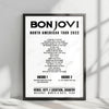 Bon Jovi Setlist Poster - Moody Center, Austin - April 23rd, 2022