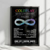 Coldplay Setlist Poster - Marvel Stadium, Melbourne - November 2nd, 2024