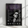 Bruno Mars Setlist Poster - Rajamangala National Stadium, Bangkok - March 31st, 2024