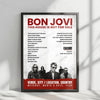 Bon Jovi Setlist Poster - Mohegan Sun Arena, Uncasville - January 25th, 2017