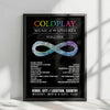 Coldplay Setlist Poster - Wembley Stadium, London - September 6th, 2025