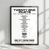 twenty one pilots Setlist Poster - Ball Arena, Denver - August 15th, 2024
