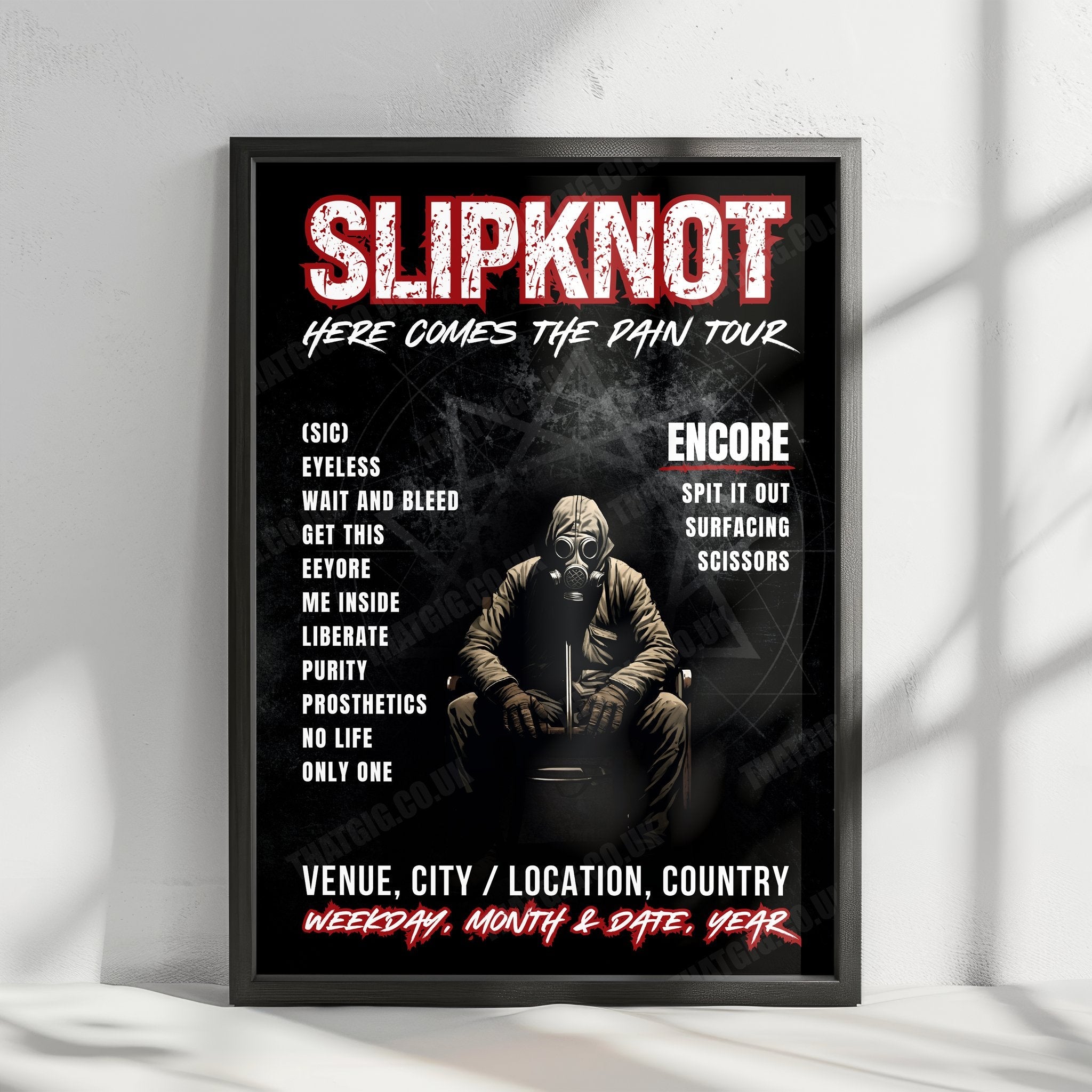 Slipknot Setlist Poster - Hanns-Martin-Schleyer-Halle, Stuttgart, Germany - December 8th, 2024