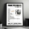 Franz Ferdinand Setlist Poster - Hillsborough Park, Sheffield - July 26th, 2025