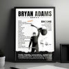 Bryan Adams Setlist Poster - Wynn Las Vegas, Las Vegas - March 9th, 2025