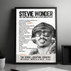 The Wonder Of Stevie Setlist Poster - Borough Hall Godalming - March 16th, 2024