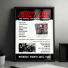 Mötley Crüe Setlist Poster - Estadio Banorte, Monterrey, Mexico - February 21st, 2023