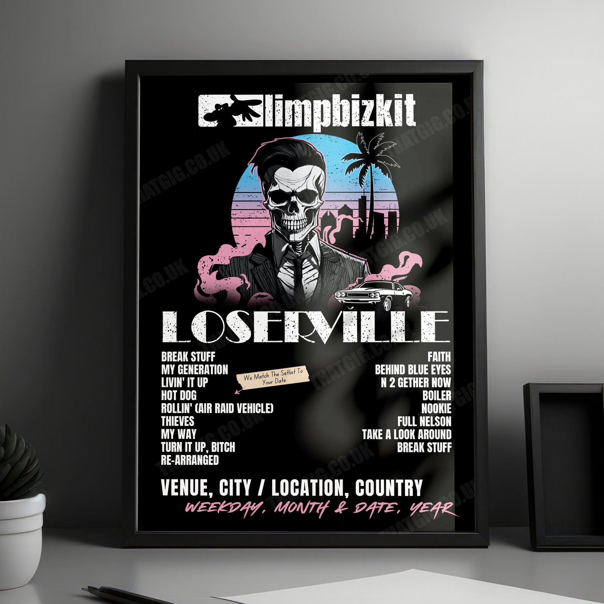Limp Bizkit Setlist Poster - Ameris Bank Amphitheatre, Alpharetta, GA, USA - August 4th, 2024