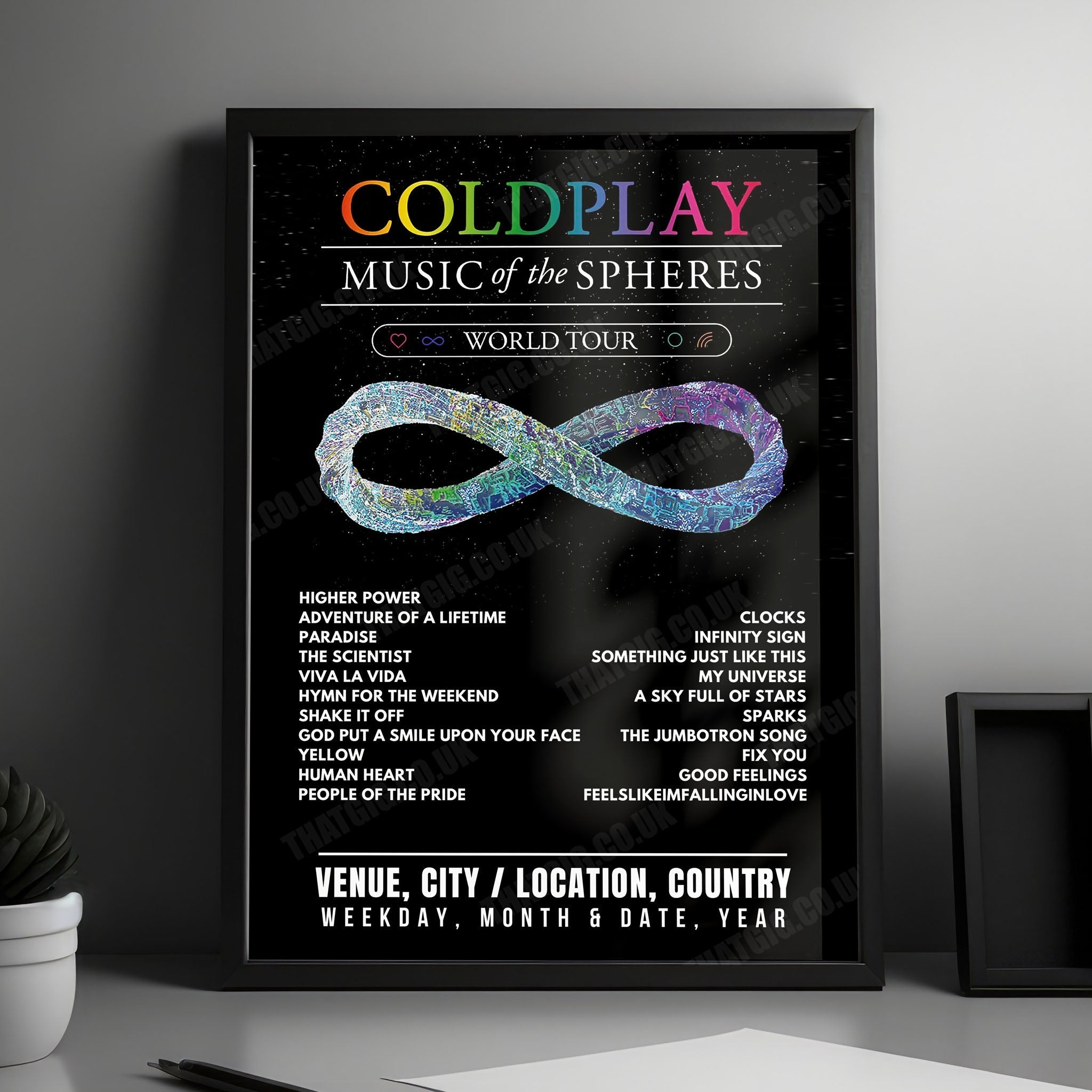 Coldplay Setlist Poster - Croke Park, Dublin - September 1st, 2024