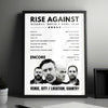 Rise Against Setlist Poster - O2 Ritz, Manchester - August 20th, 2024
